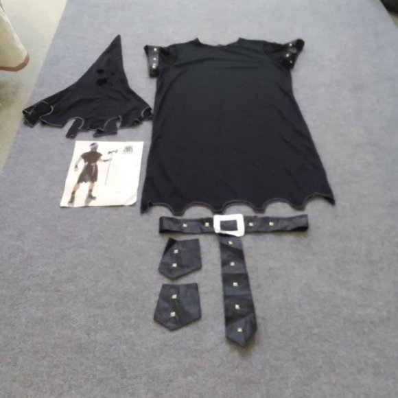 Mens Executioner COSTUME Adult XL Black Robe Hood Set Comic Con Medieval New - Picture 11 of 15